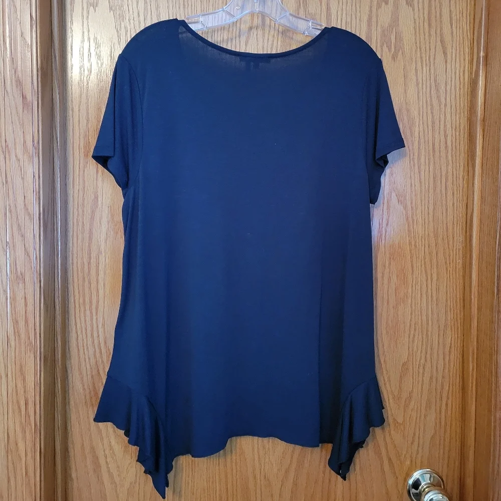 Nic & Zoe Boardwalk Ruffle Hem Top - Picture 3 of 12